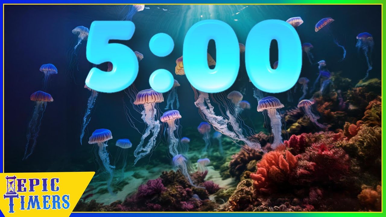 5-Minute Jellyfish Timer with Music & Ocean Surprise 🐙