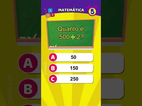 Quiz de matemática 5 ano para testar seu conhecimento matemático #quiz #matemática