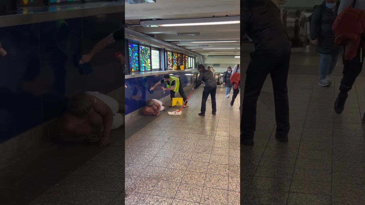 Homeless Man Gets Angry When Woken Up During Cleanup