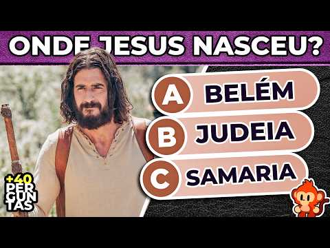 ✝️ 40 [ NOVAS ] PERGUNTAS SOBRE JESUS CRISTO | Especial de Natal |  #quiz #macaquiz