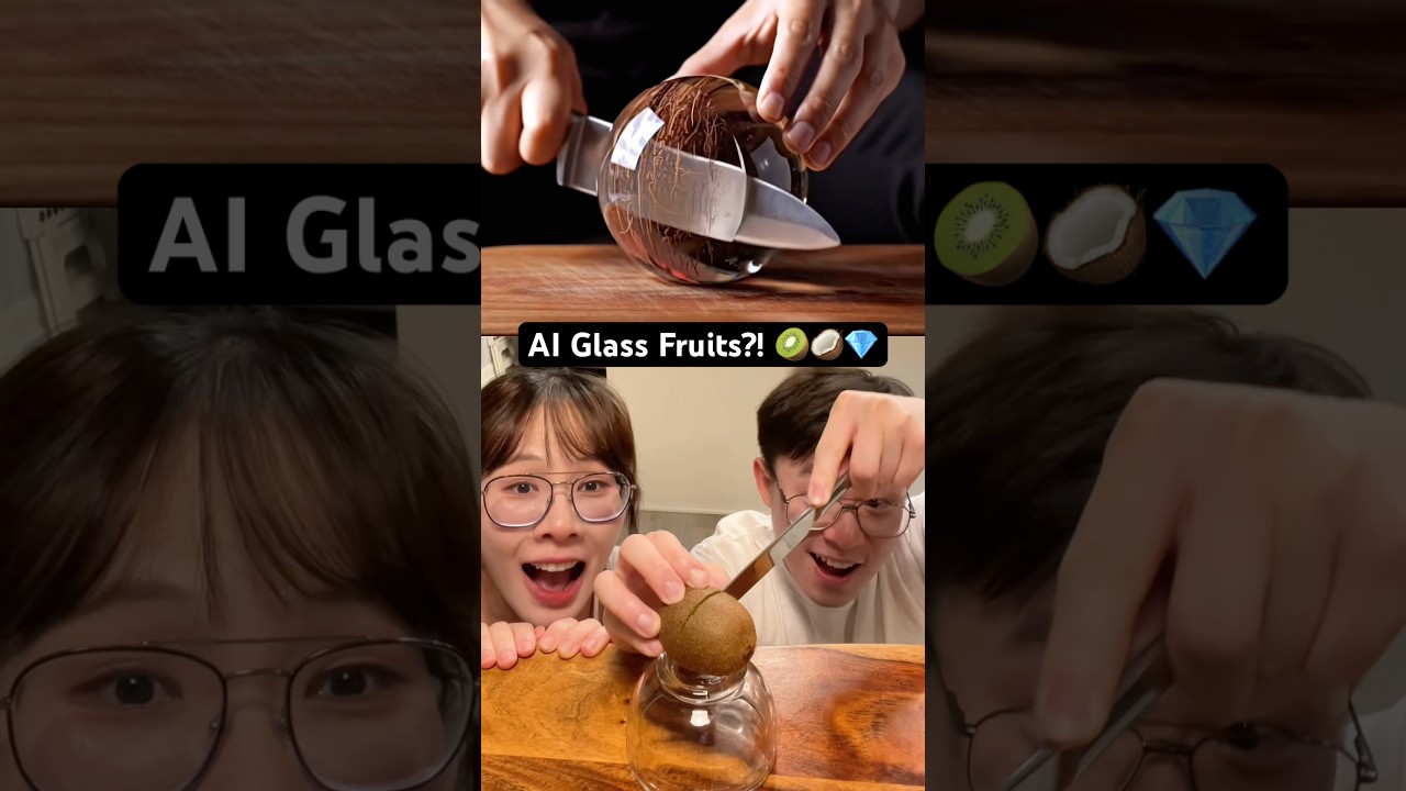 AI Glass Fruits: Edible & Cuttable πβ¨