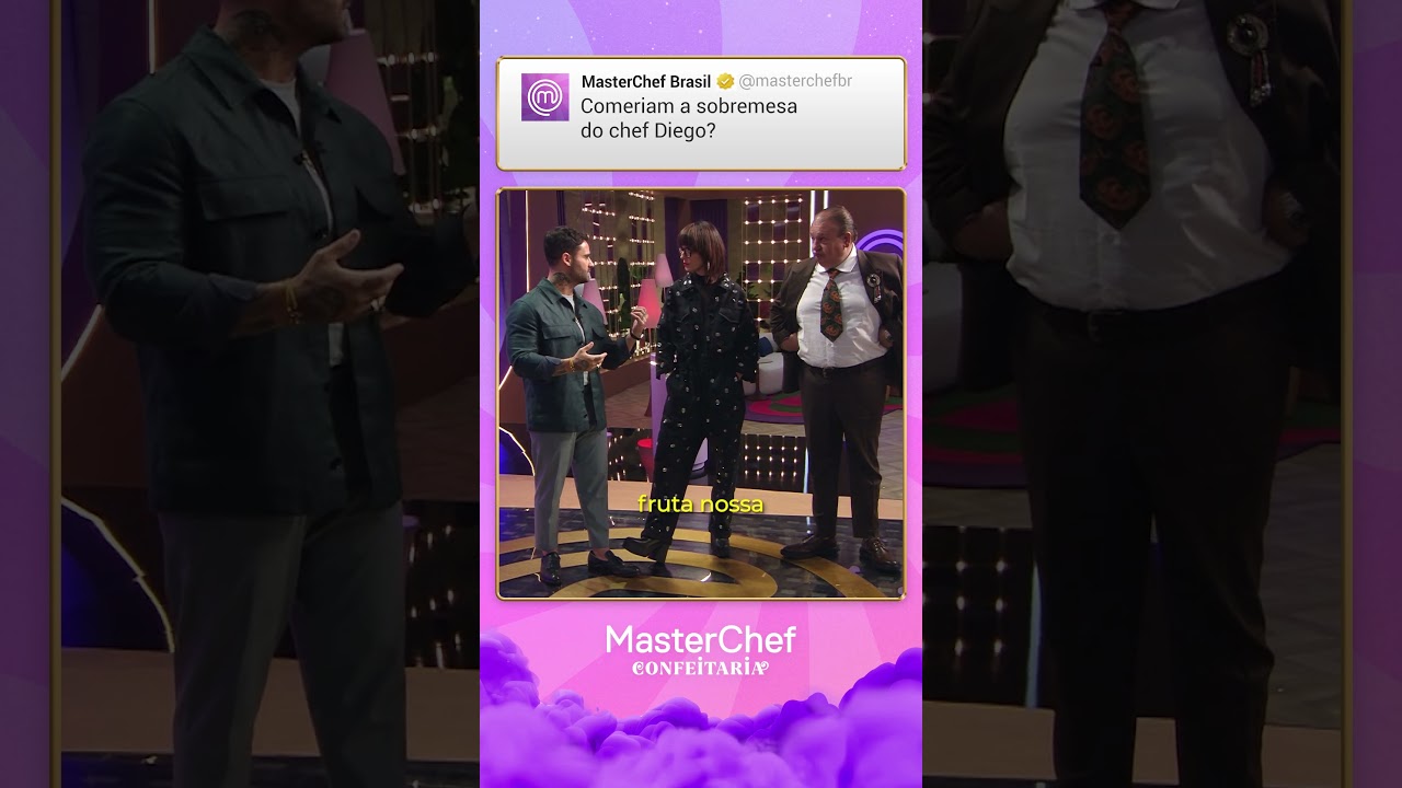 Chef Diego Lozano falando sempre como se fosse a coisa mais simples do mundo, mas imagina o sabor💜