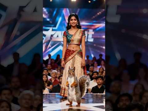 Woman & Adorable Squirrel Wow the Crowd! ✨🐿️👧🔥 #show #funny #magic #dance #cute #amazing #talent