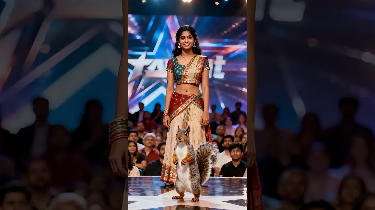 Woman & Adorable Squirrel Delight Crowd ✨