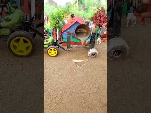 diy mini tractor video/diy mini construction machine video#shorts#youtubeshorts