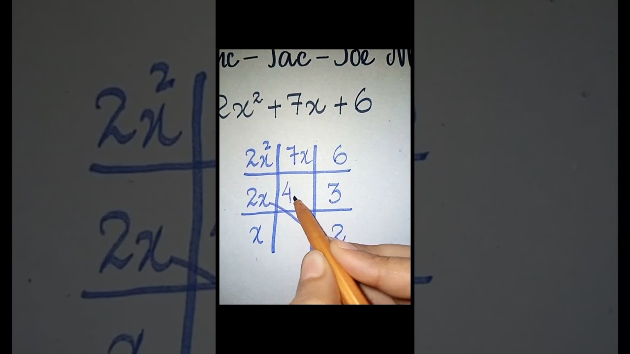 Algebraic Expression Factorization Using the Tic Tac Toe Method