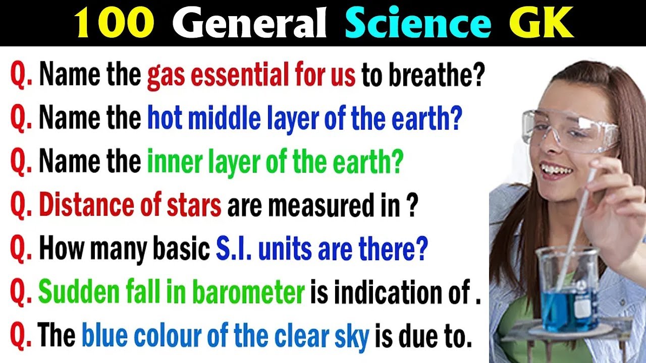 100 Science GK Questions & Answers for Exams 📚