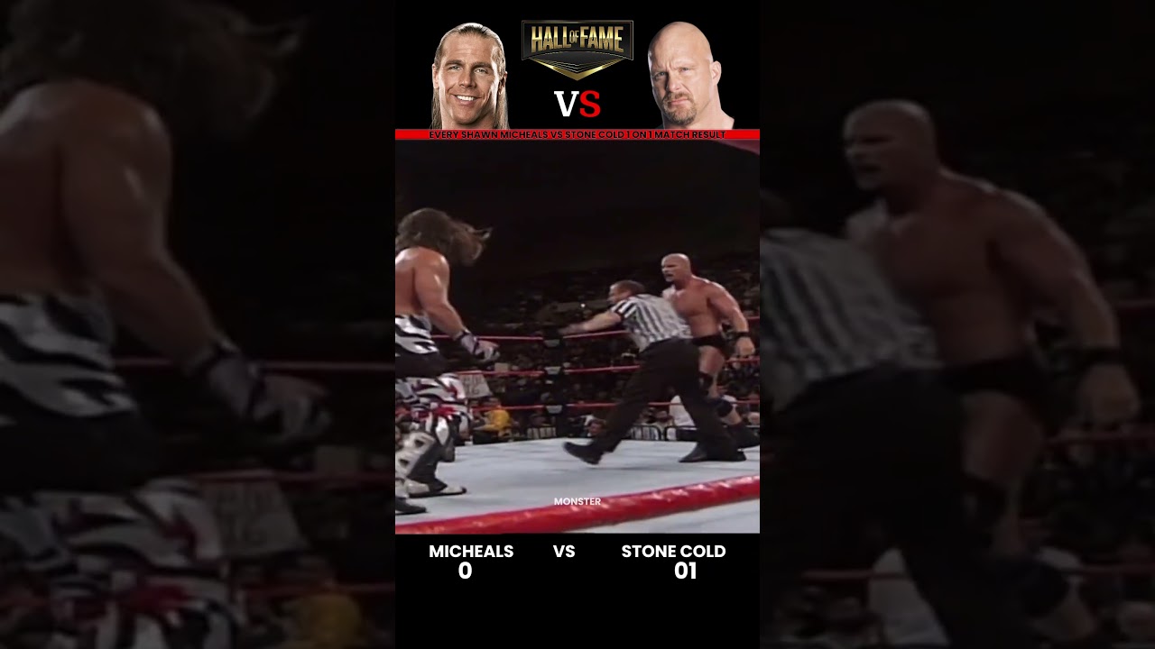 Every Shawn Michaels vs Stone Cold 1 on 1  Match Result Edit💥 #wwe