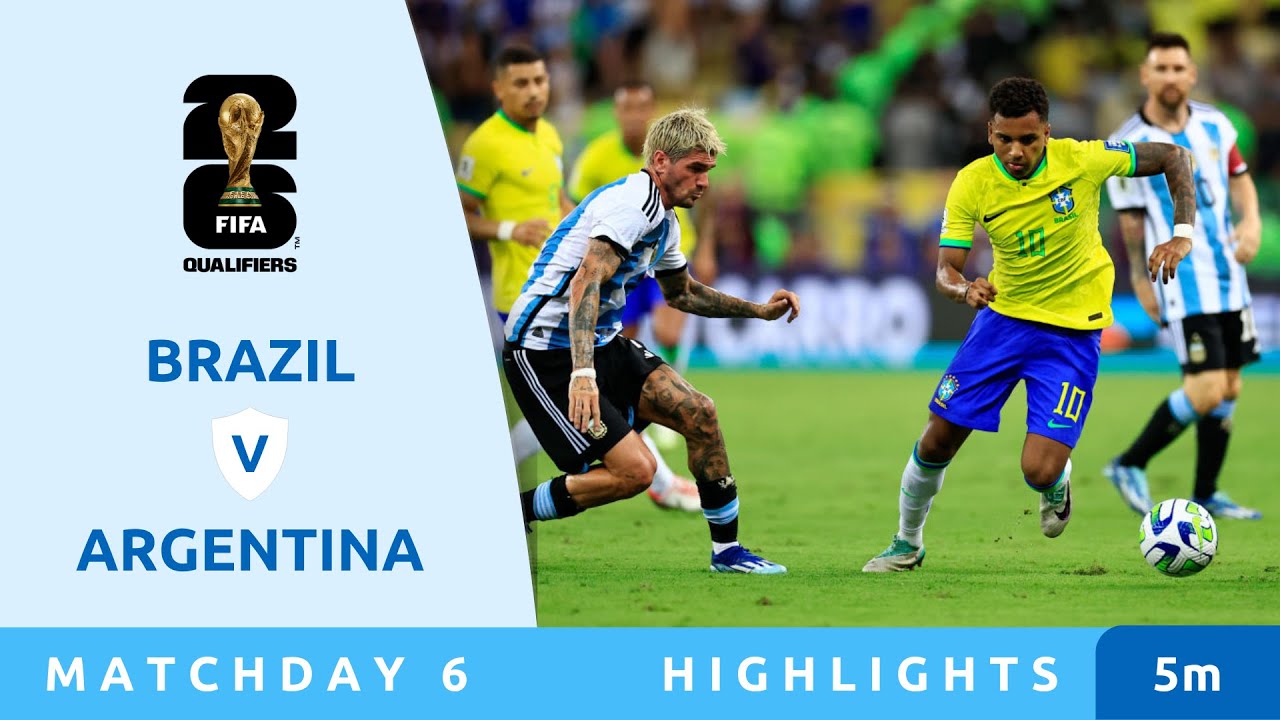 Brazil vs Argentina Highlights - 2026 World Cup Qualifier 🇧🇷🇦🇷