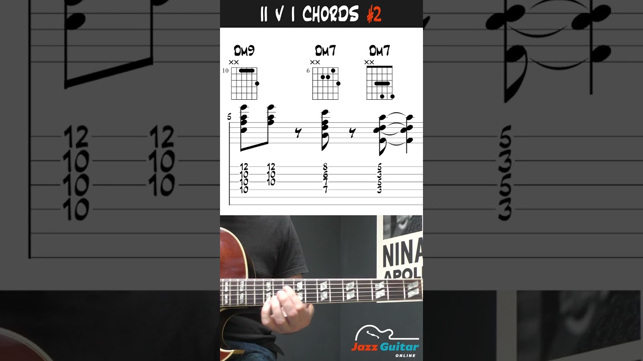 Jazz Guitar Chords - ii V I VI Progression Comping Example 2