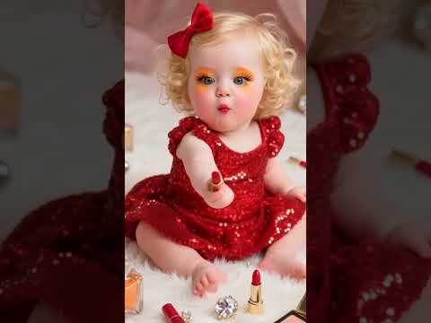 Cute Baby girl Makeup time,Cute Maxico , Plush Toy ππΆ #cutebaby