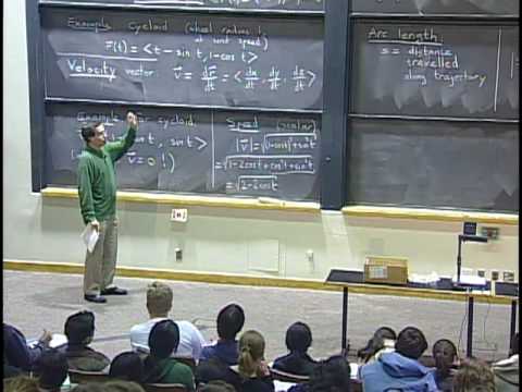 Lec 6: Velocity, acceleration; Kepler's second law | MIT 18.02 Multivariable Calculus, Fall 2007