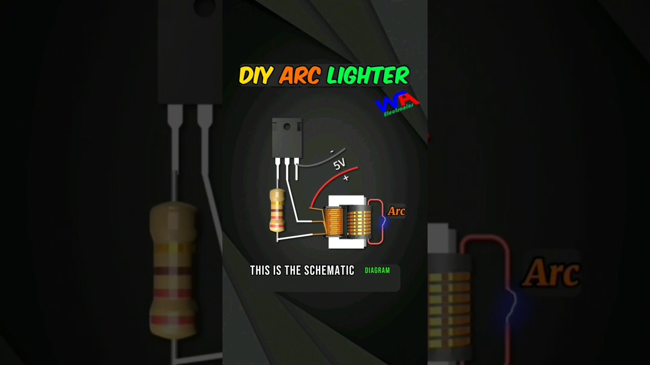DIY Arc Lighter Electronics Project #arclighter #diyelectronics #electronicsprojects