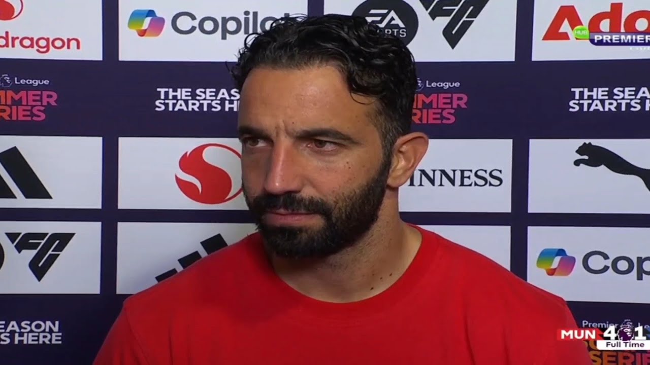 Ruben Amorim Talks Manchester United's 4-1 Preseason Win vs Bournemouth ⚽