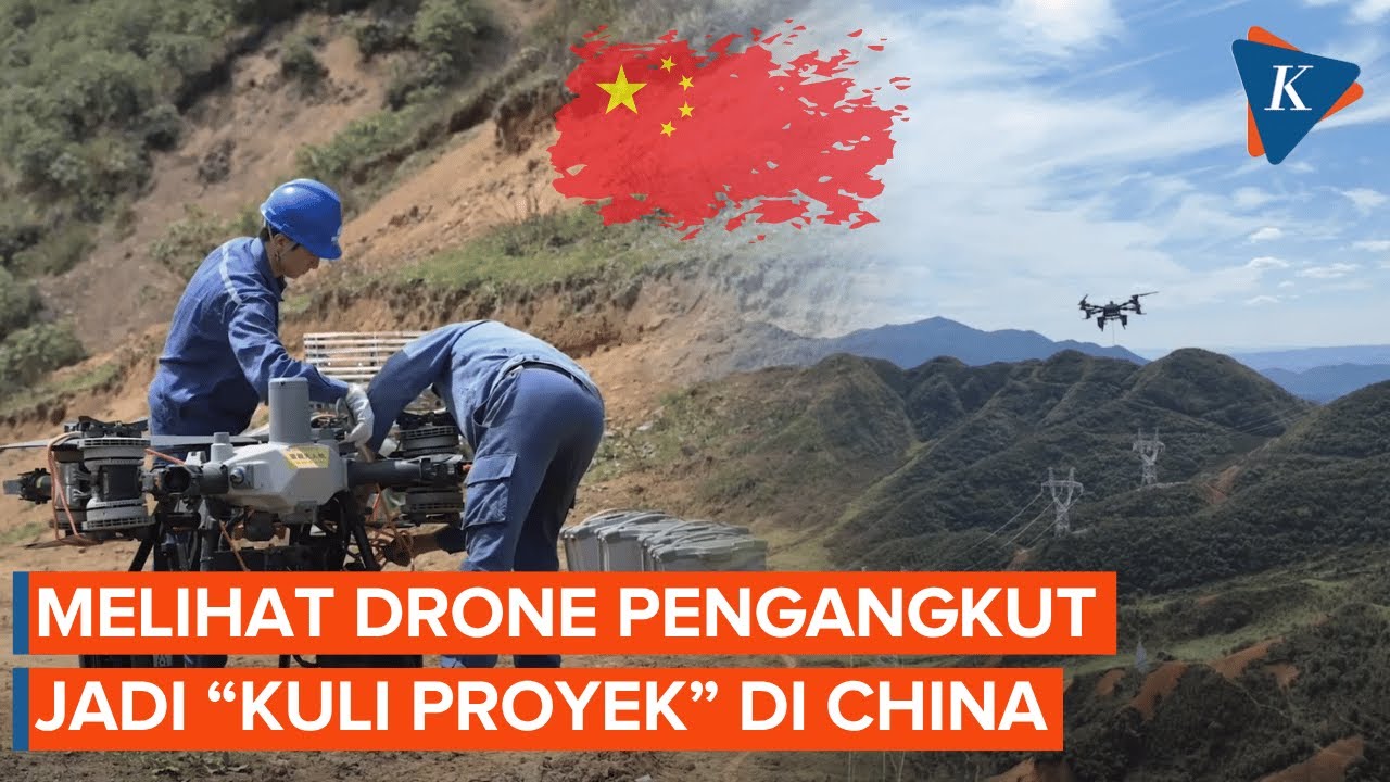 Drone China Jadi Pengangkut Material di Pegunungan 🚁
