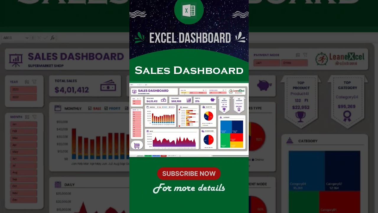 Create a Powerful Sales Dashboard in Excel 📊 | Quick & Easy Tutorial