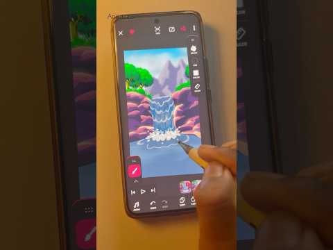 Waterfall Animation In Mobile. #shorts #animation