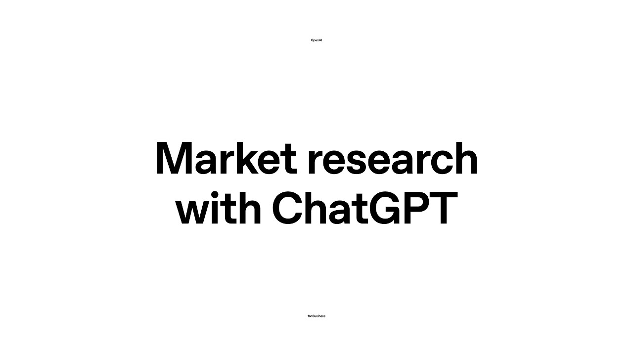 Market Research with ChatGPT 🤖