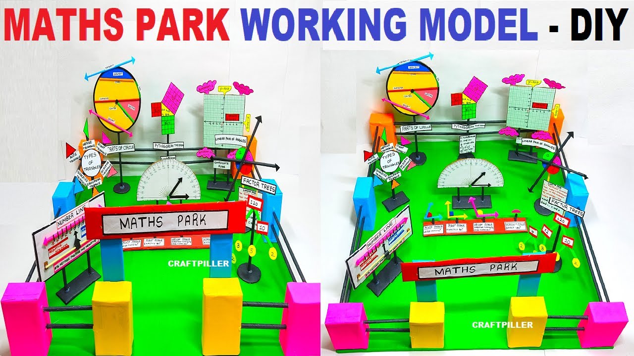Easy DIY Maths Park Working Model | Step-by-Step Craft Tutorial 🧮