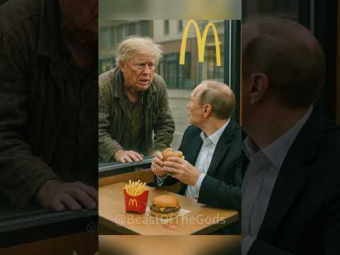 Hungry Trump Meets Putin at McDonald’s 🍔📖