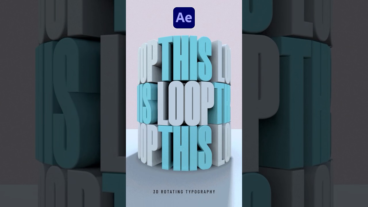Create Stunning 3D Rotating Text in After Effects π₯