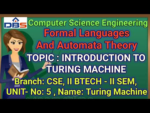 Formal Languages And Automata Theory , Turing Machine, Introduction to Turing Machine