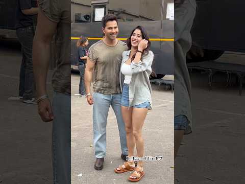 Trending Jodi #varundhawan & #janhvikapoor Together At Shoot 😊❤️#ytshorts #trendingshorts #shorts