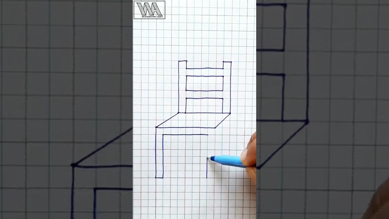 Easy 3D Chair Drawing Tutorial πͺ