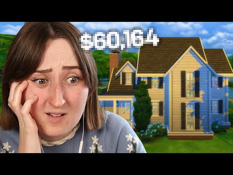 building a sims house with a *RANDOM BUDGET* challenge