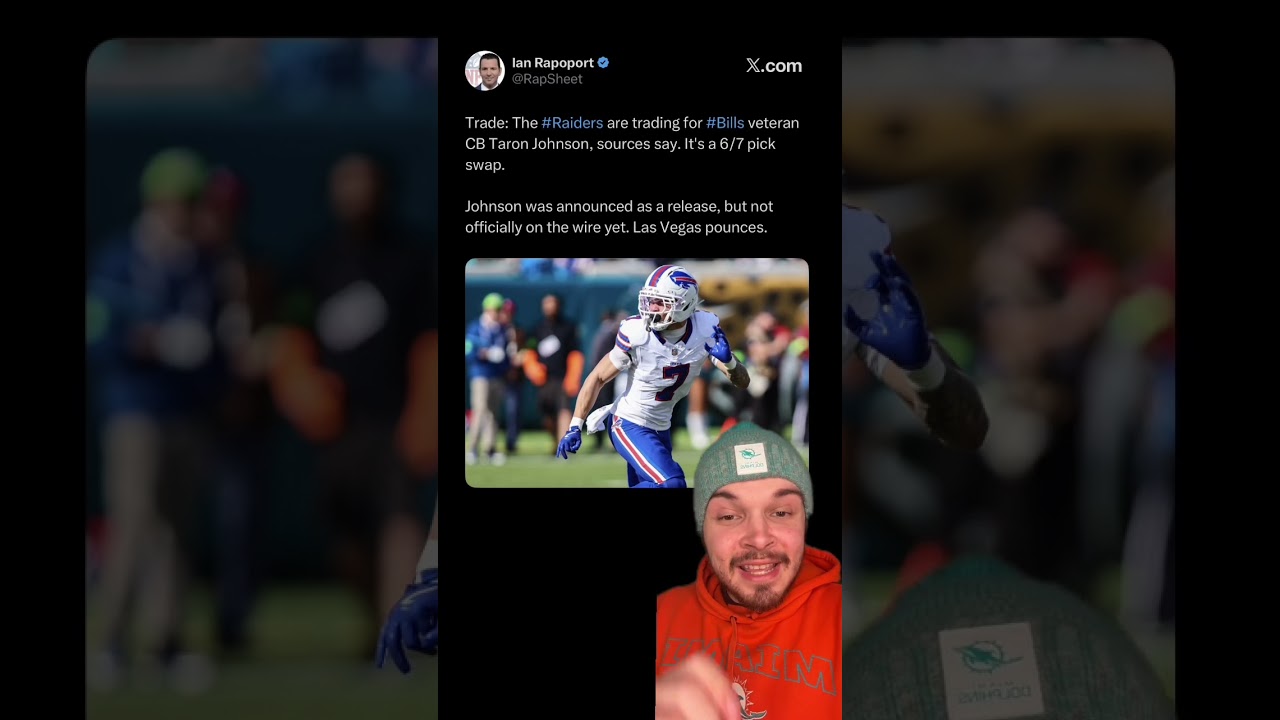🚨 Bills Trade Taron Johnson To Raiders #nfl #nfltrending  #nflfootball #bills #raiders