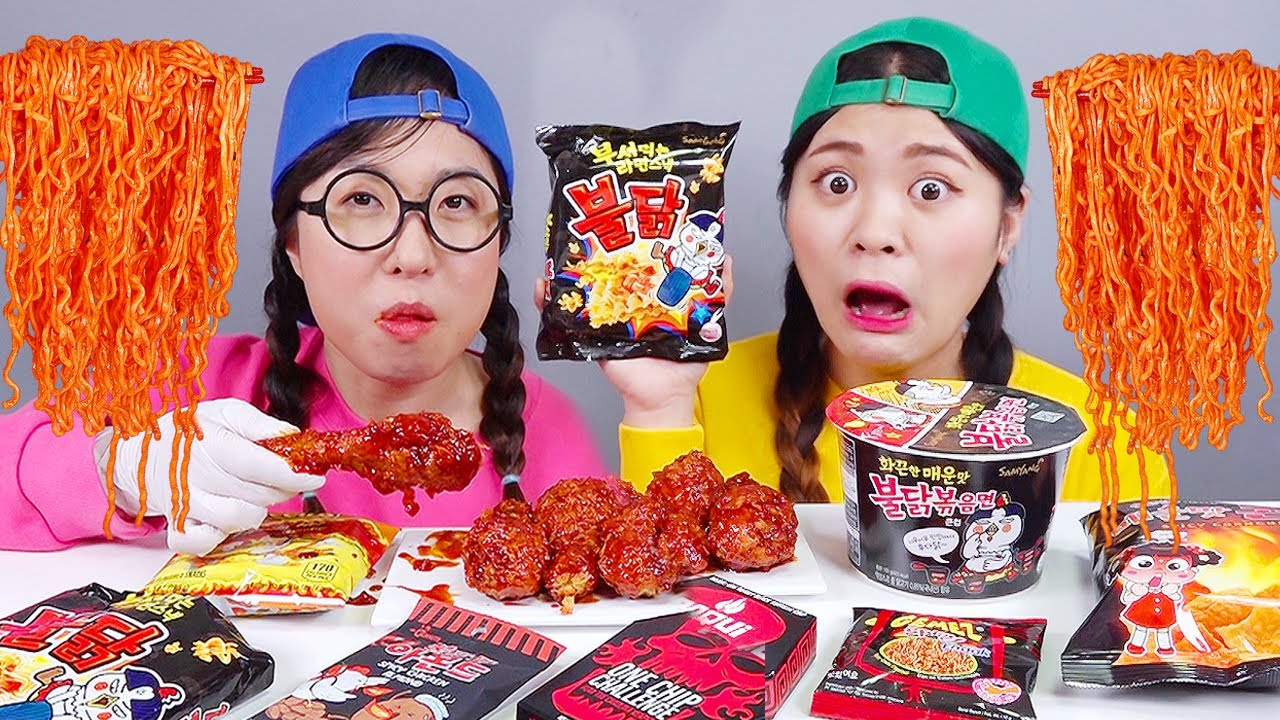 Chicken & Chip Noodle Spicy Food Challenge 🌶️