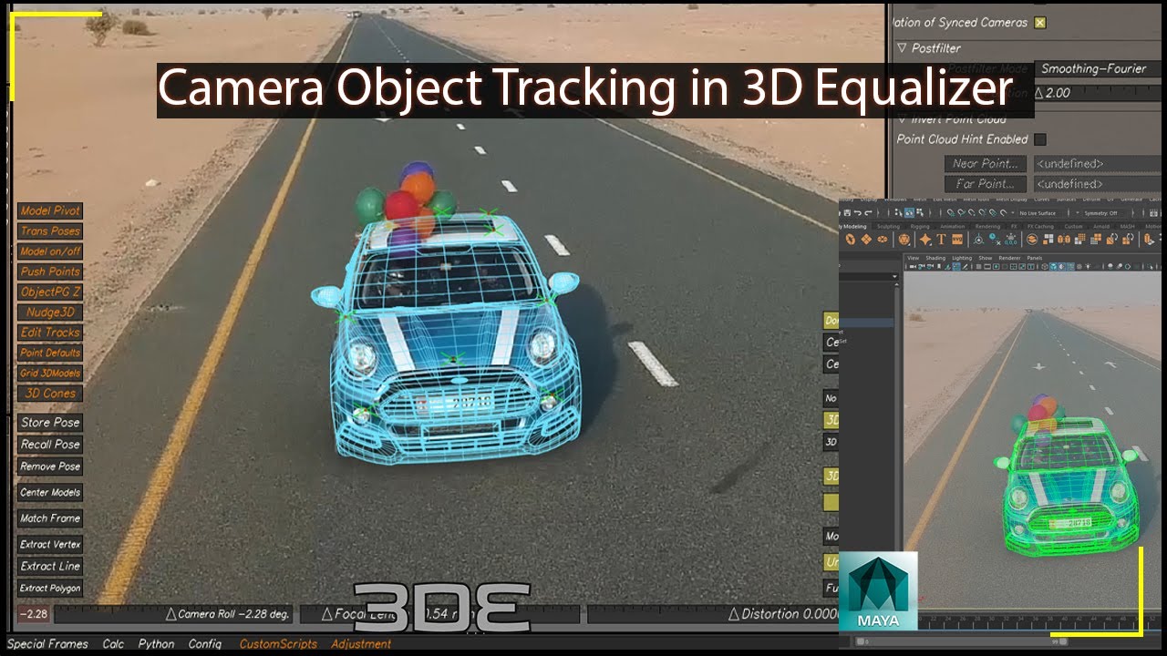 Master Camera Object Tracking with Moving Cameras in 3D Equalizer π₯