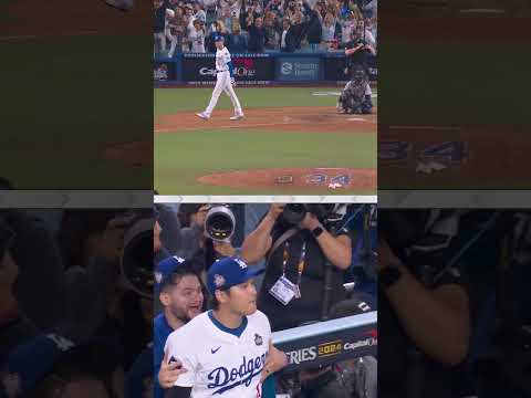 Shohei Ohtani REACTS to Dodgers' GRAND SLAM #mlb #baseball #worldseries