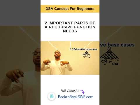 Important Coding Interview Concept | Parts of a Recursive Function #shorts #datastructures