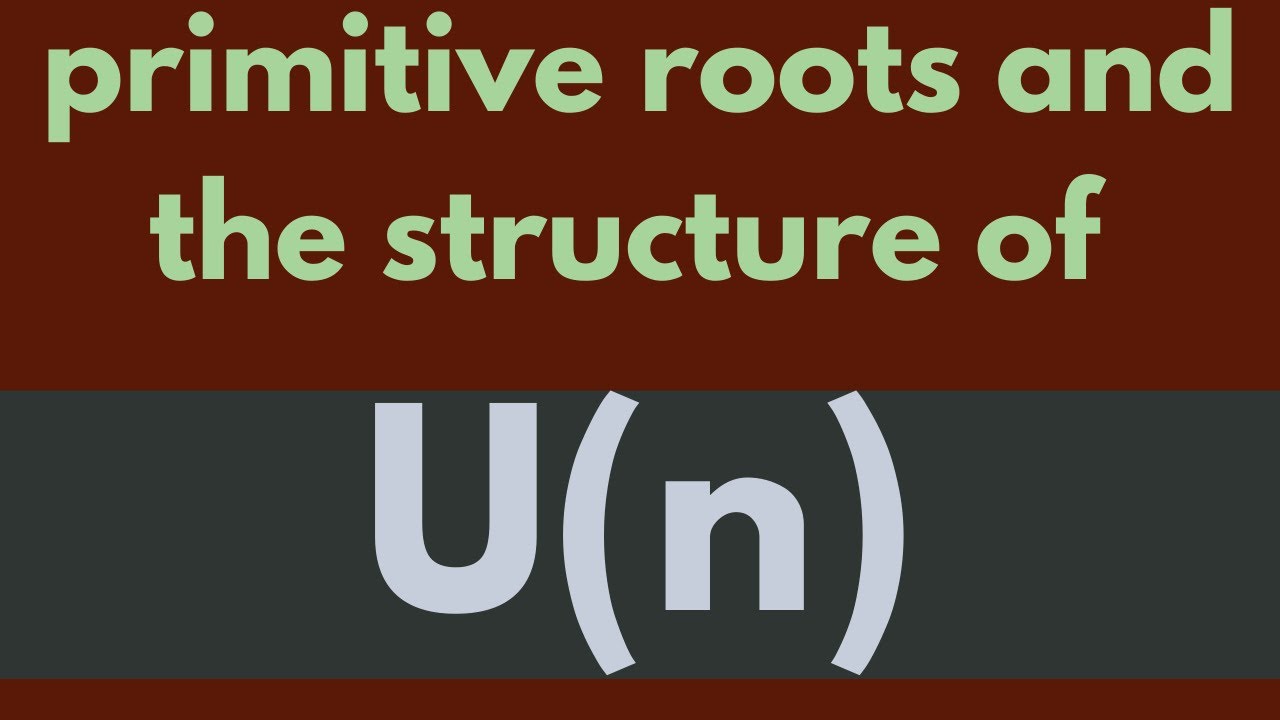 Primitive Roots Modulo n and the Structure of U(n)