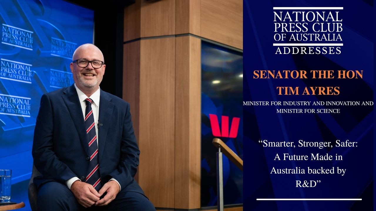 Tim Ayres Speaks at Australian Press Club 🇦🇺