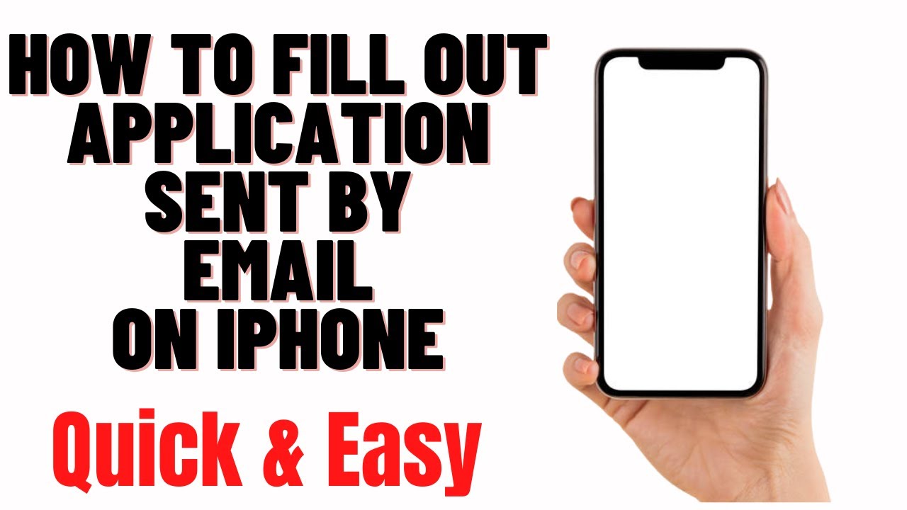 Easily Fill Out Email Applications on Your iPhone 📱