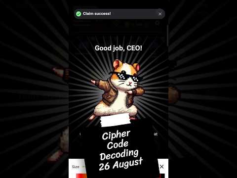 26 August Hamster Kombat Daily Cipher Code| Hamster Kombat secret Code| 1 M Coins| #dogsofinstagram