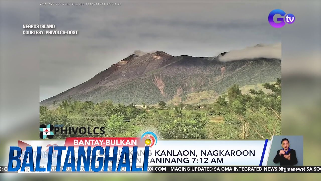 Bulkan Kanlaon Emits Ash This Morning 🌋