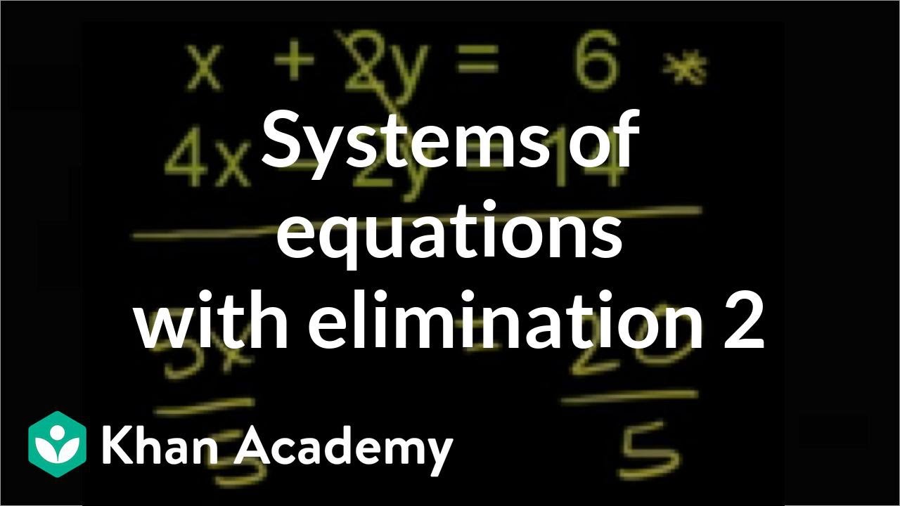 Addition & Elimination Method for Systems of Equations ✏️