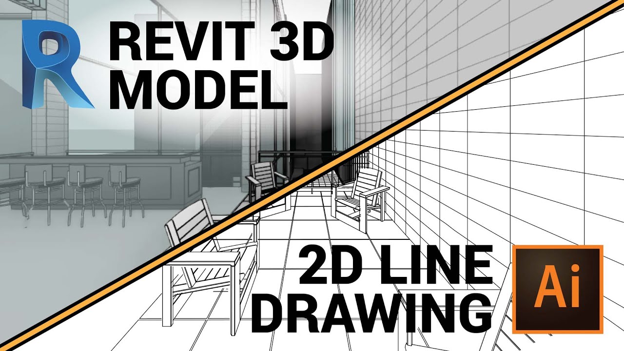 Convert 3D Revit Model to 2D Line Drawing 🖊️