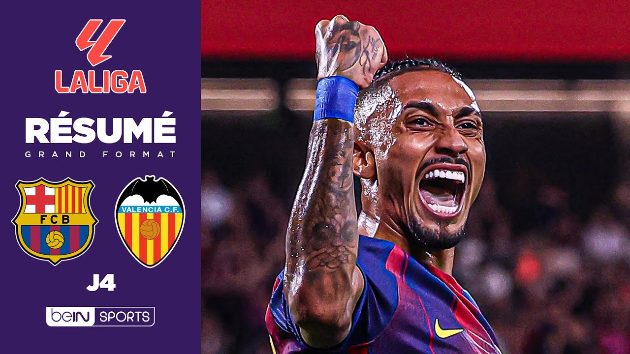 Barça écrase Valence 6-0 avec des doublés de Fermin, Raphinha et Lewandowski ⚽