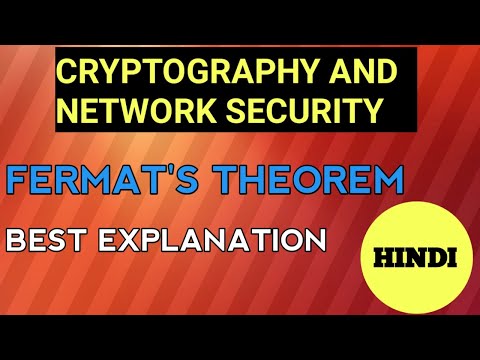 fermat's theorem in cryptography / fermat's theorem in cryptography and network security / #mscoder