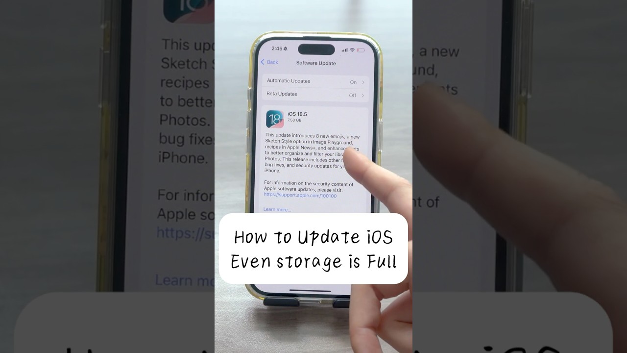 Update iPhone to iOS 18.5 with Low Storage 📱