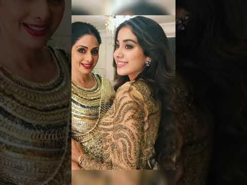 Late Sridevi With Beautiful Daughter Janhvi Kapoor 💘💘💘Maa Beti Jodi💕💕💕 #sridevi #janhvikapoor