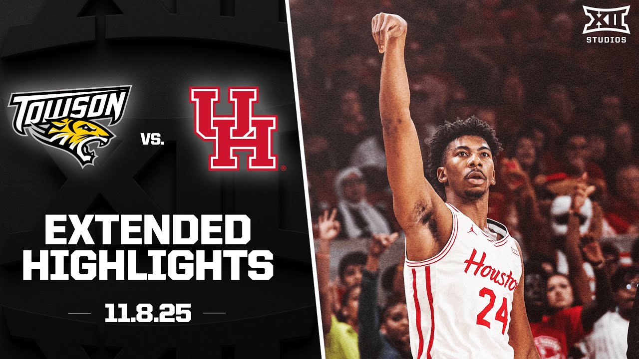 Towson vs. #2 Houston Highlights | 2025-26 Big 12 🏀
