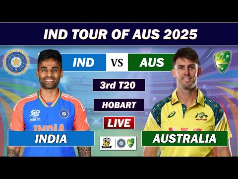 INDIA vs AUSTRALIA 3rd T20 MATCH LIVE COMMENTARY | IND vs AUS LIVE CRICKET MATCH TODAY | AUS 5 OV