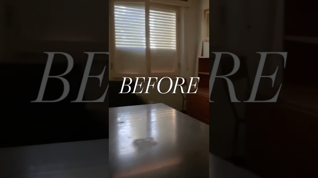 Before and After of our downstairs living/dining room in Tuscany, Italy #tuscany #italy