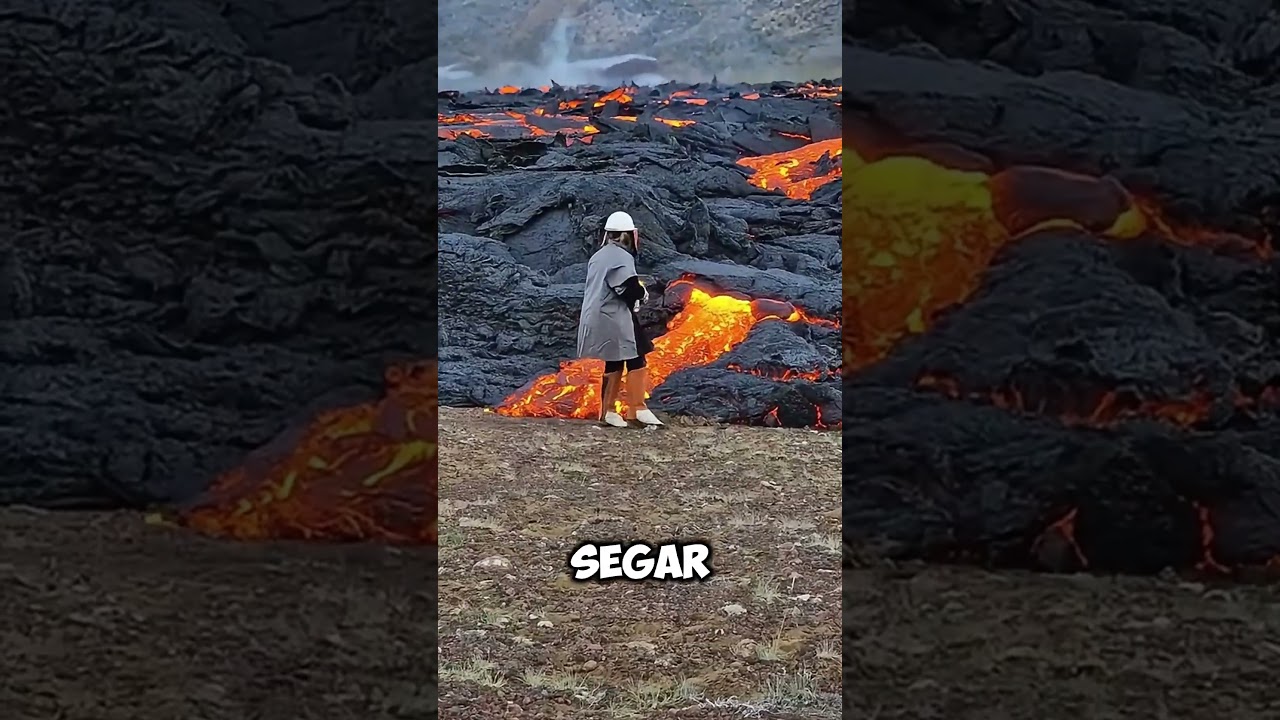 Berani dan Menguntungkan: Gadis Ini Kumpulkan Lava dari Gunung Berapi π₯