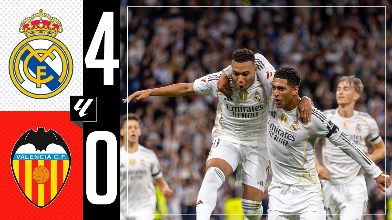 Real Madrid Dominates Valencia 4-0 in LaLiga